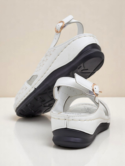 Royalfashion Sieviešu zemas platformas papēža sandales Comfort Chic