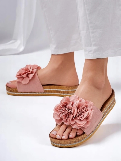Royalfashion Women's sandals with flowers Focce