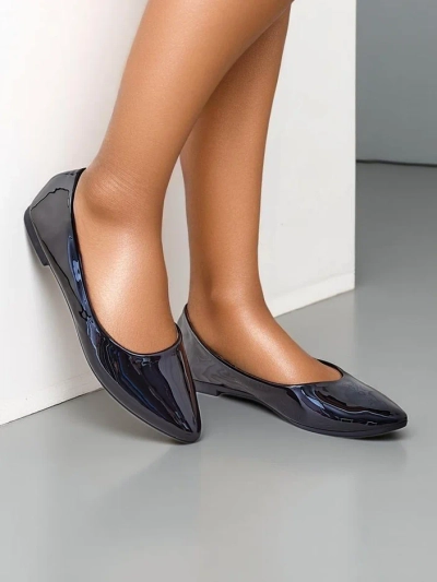 Royalfashion Women's patent ballet flats Aramiese
