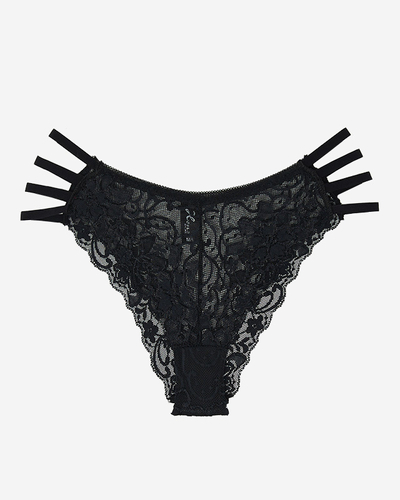 Black women's lace bra briefs- Underwear