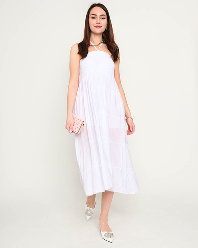 White PLUS SIZE midi dress - Clothing