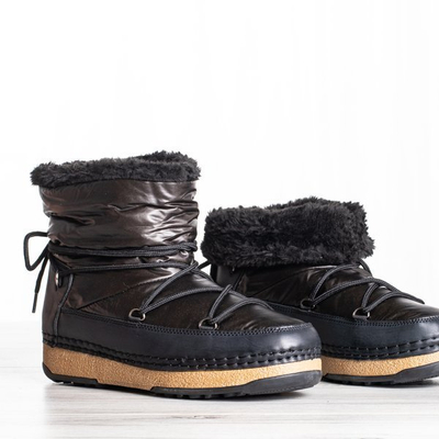 Black warm snow boots Sofya - Footwear