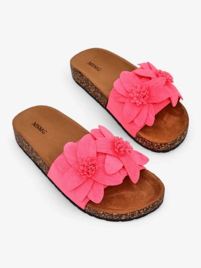 Royalfashion Women's slides with flowers Foules
