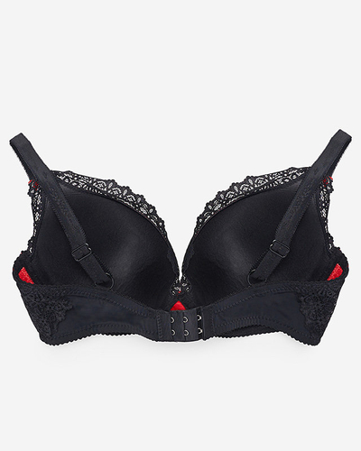 Black and red women's lace bra - Underwear