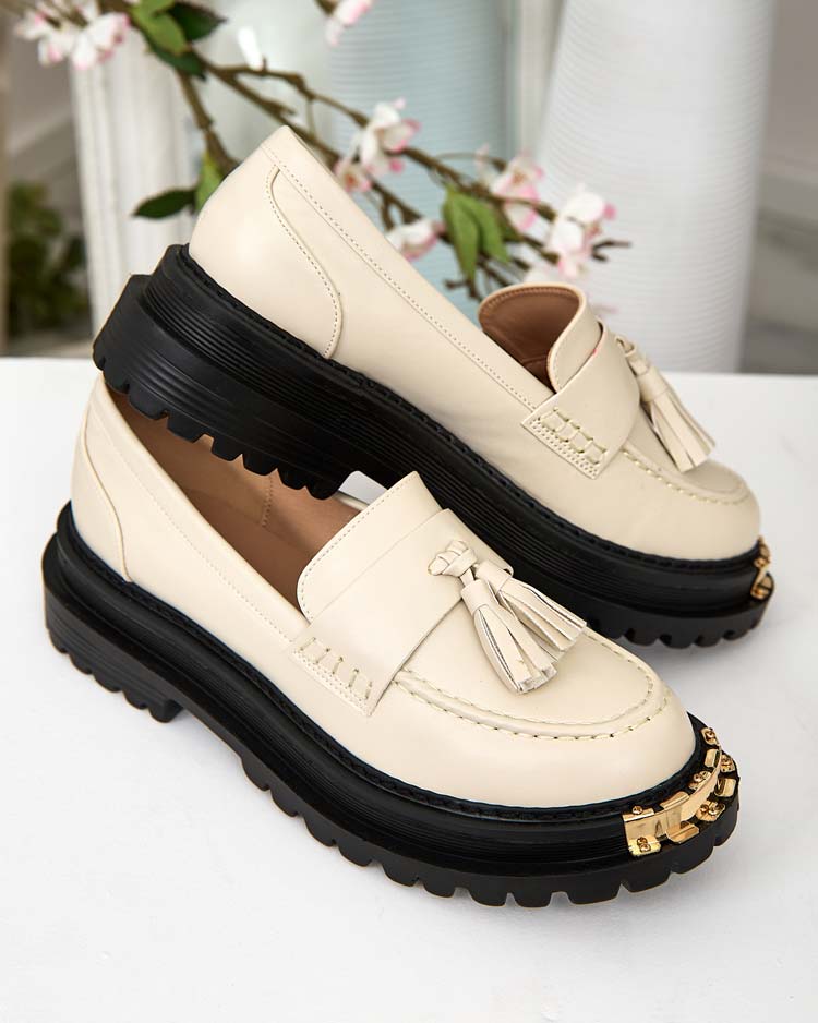 Royalfashion Women's moccasins with tassels Fresosne