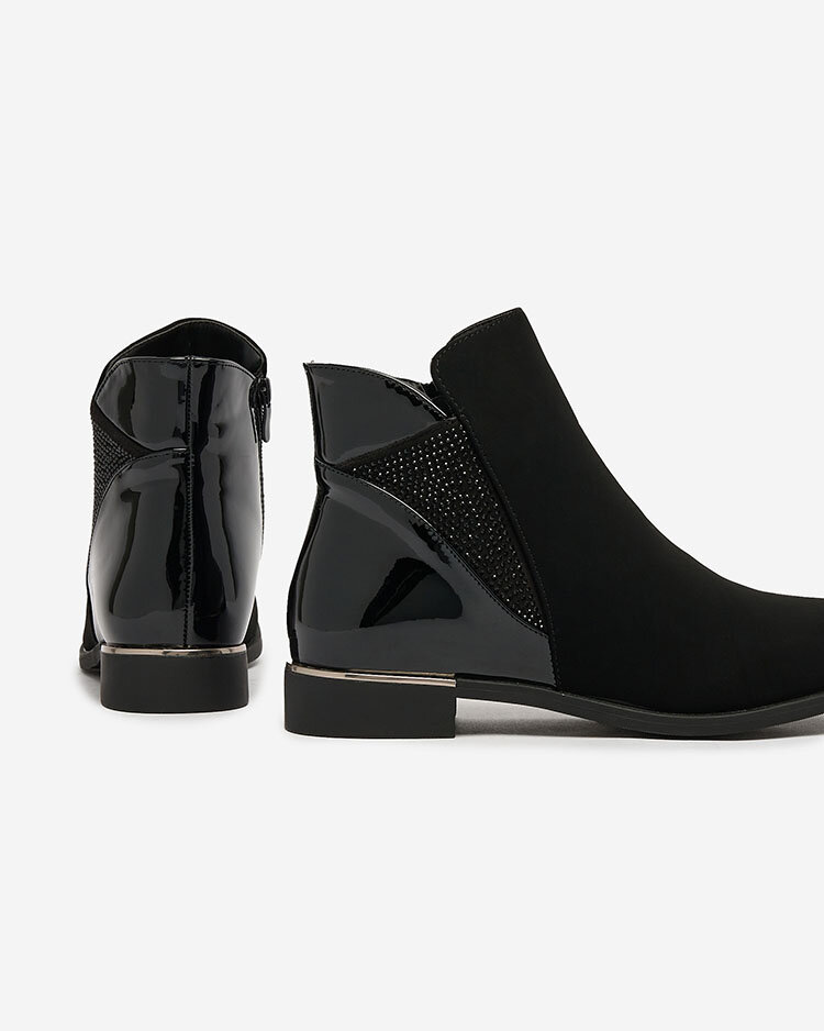 Royalfashion Black women's boots with zirconia Overlissa