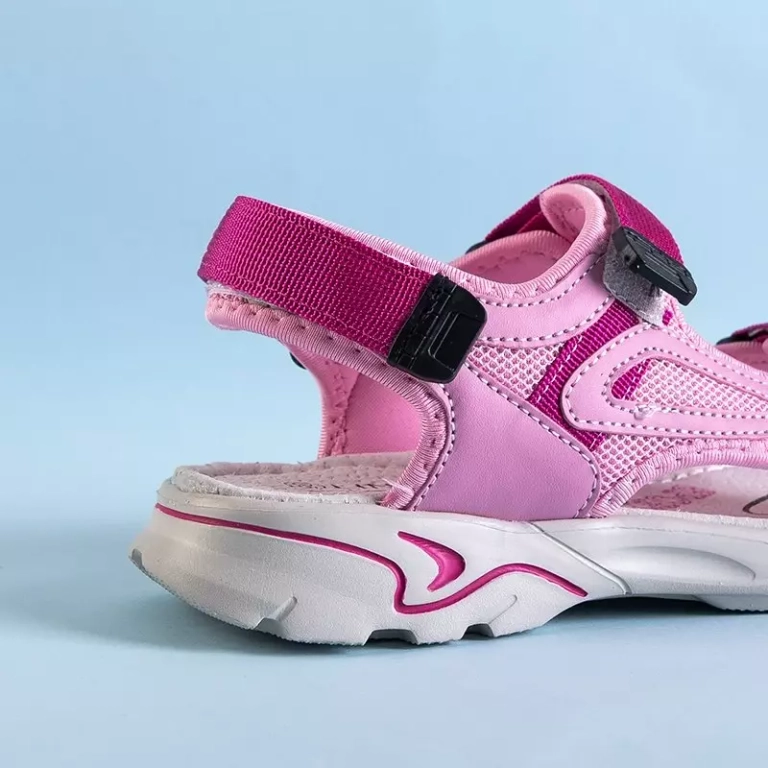 OUTLET Fuchsia children's sandals with Velcro Bloccia - Footwear