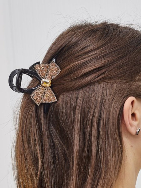 Royalfashion Hair clip with bow Zirconia
