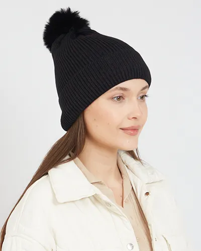 Royalfashion Women's insulated pom pom hat
