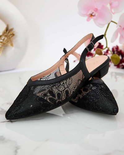 Royalfashion Sieviešu a'la balerīnas sandales ar mežģīnēm Benoce