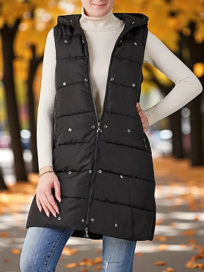 Royalfashion sieviešu jaka ar noņemamām piedurknēm