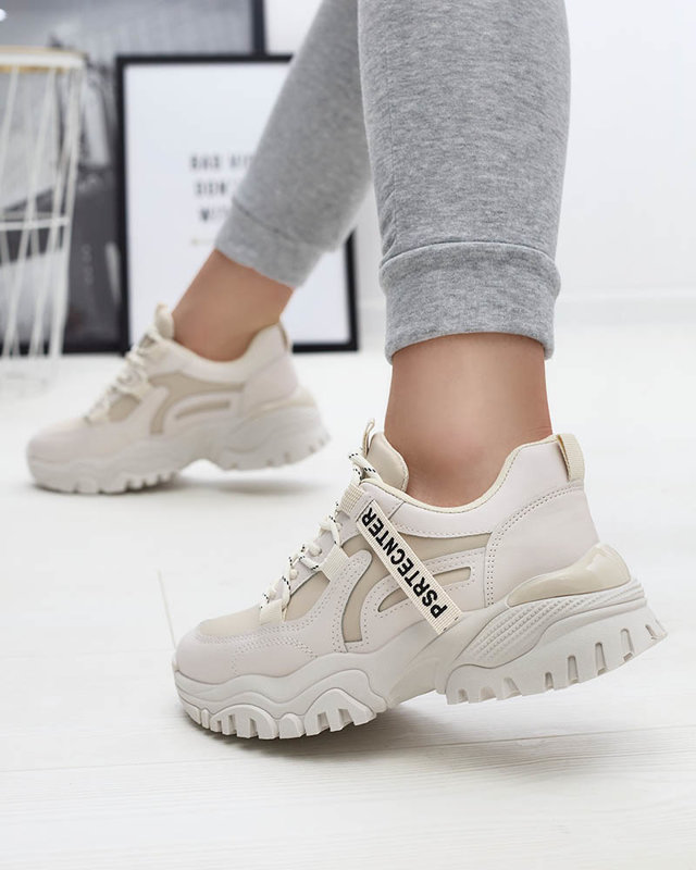 Бежевые женские спортивные кроссовки Evilpo- Footwear