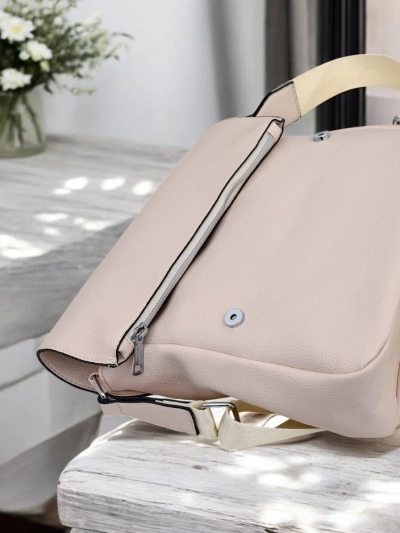 Royalfashion Women's handbag with a zip pocket in the flap