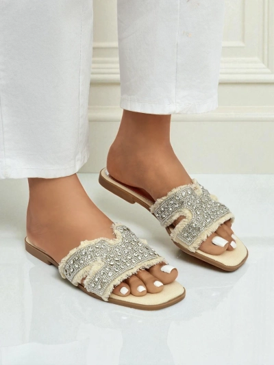 Royalfashion sieviešu sandales ar rhinestone CrystalEase