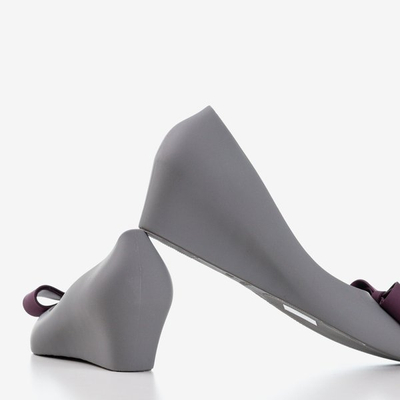 Women's gray rubber melissa on a wedge Grawiti - Footwear