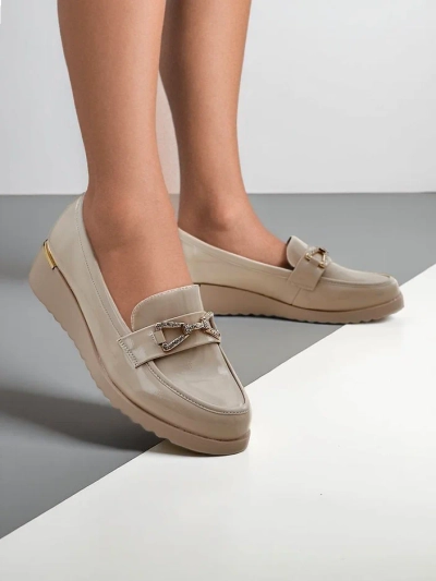Royalfashion Women's moccasins on a low wedge Leffo
