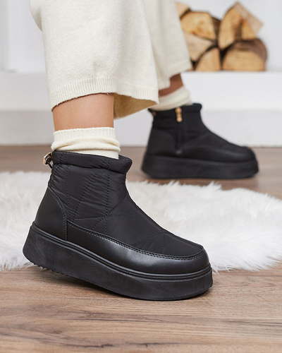 Royalfashion Women's slip-on snow boots in black Armeda