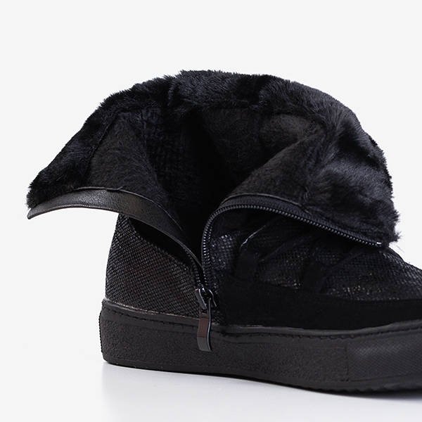 Black women's snow boots with fur Nosesi - Footwear