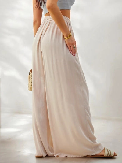 Royalfashion Viscose straight women's trousers made of fabric