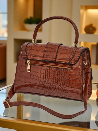 Patent Faux Leather Small Women's Handbag Lunaya