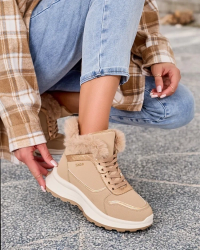 Royalfashion Warmed women's sneakers with fur Mofell