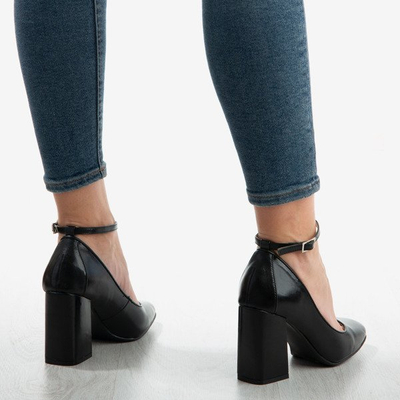 Matteless black pumps on the taller post - Footwear