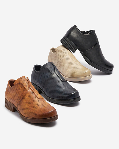 Bēšas krāsas sieviešu eko ādas puspapēži Ilioppa- Footwear