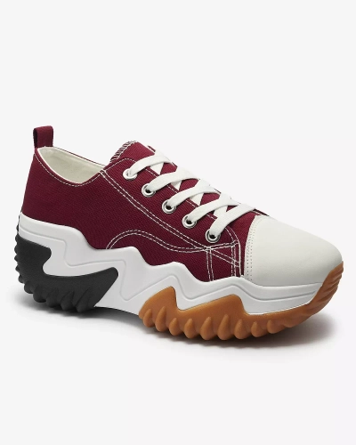 Sieviešu bordo krāsas sporta apavi uz platformas Nacarry - Apavi