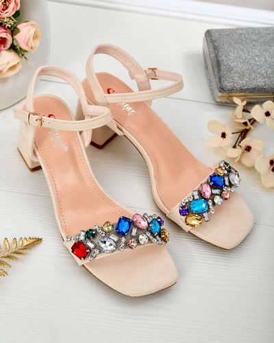 Royalfashion Women's Sandals on a post with crystals Osdar