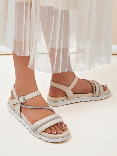 Royal Fashion Women's Rhinestone Wedge Sandals Magnol