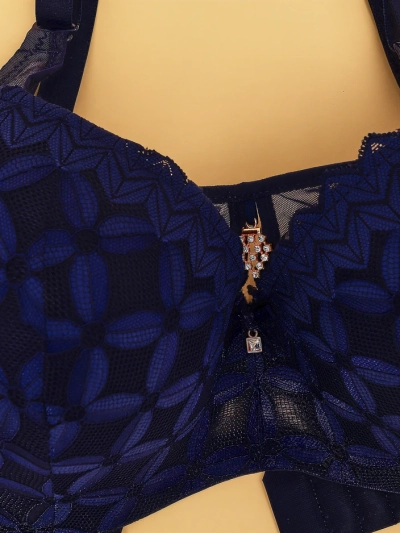 Женский бюстгальтер с мягкой подкладкой Royalfashion, украшенный гипюром