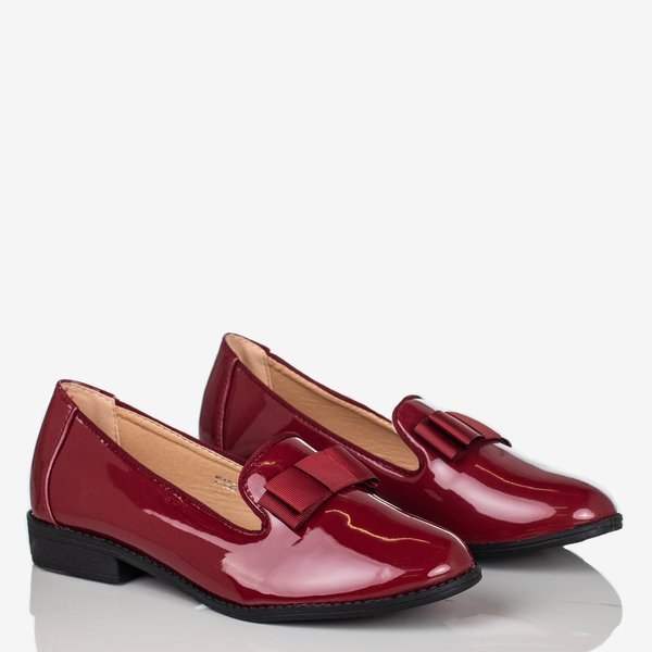 Red Holli varnished loafers for women - Footwear 1