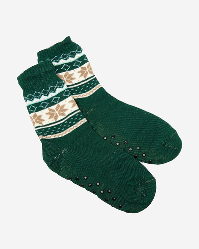 Royalfashion Green Christmas men's insulated socks