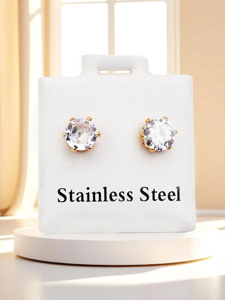 Royalfashion Sieviešu auskari-riņķi ar cirkoniju