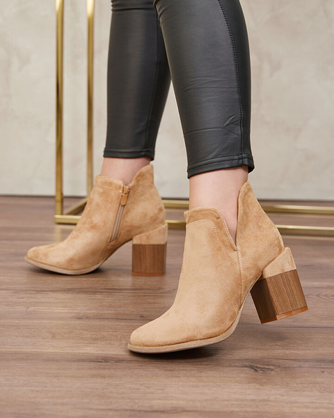 Royalfashion Light brown women's Ricteas stiletto boots