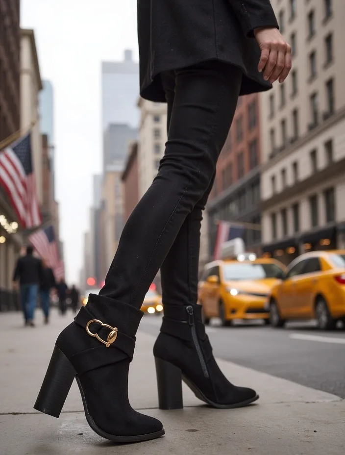 Royalfashion Women's ankle boots on a heel Lomie