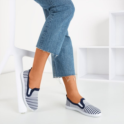 Navy blue slip-on sneakers Fyreo - Footwear 1