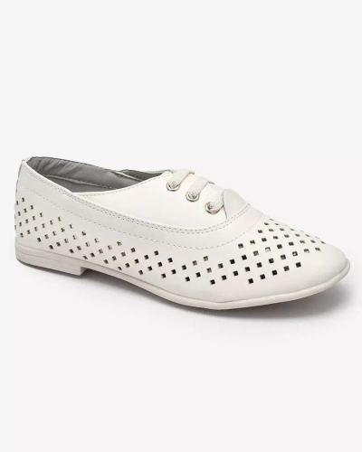 Balti bērnu ažūra mokasīni Janno- Footwear