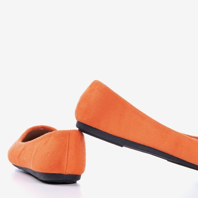 OUTLET Orange eco-suede Marius women's ballerinas - Shoes