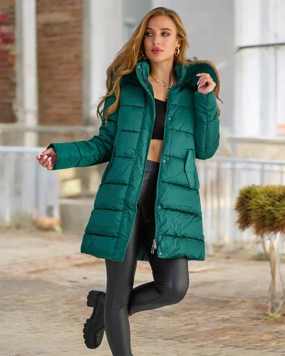Royalfashion Sieviešu stepēta ziemas jaka