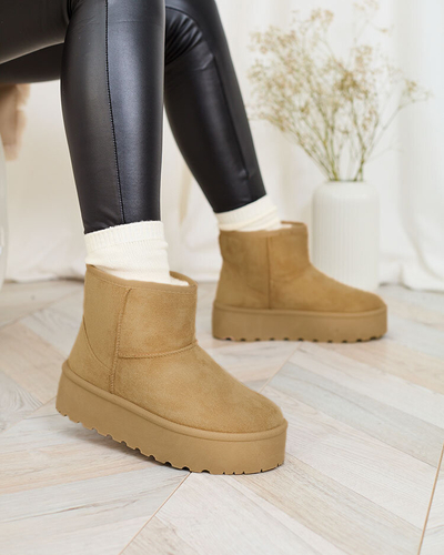 Royalfashion Light brown a'la platform women's snow boots Setolla