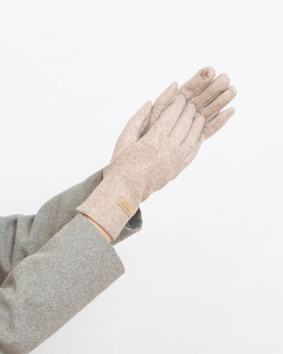 Royalfashion Beige women's fabric gloves