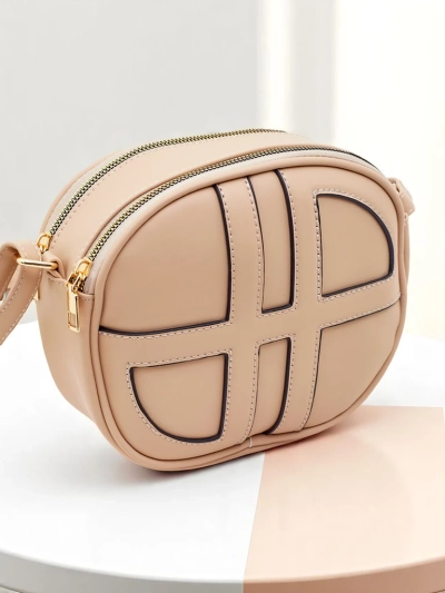 Royalfashion Small women's round handbag made of eco leather Riva Circle