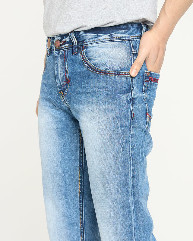 Men's blue straight leg jeans - Clothing