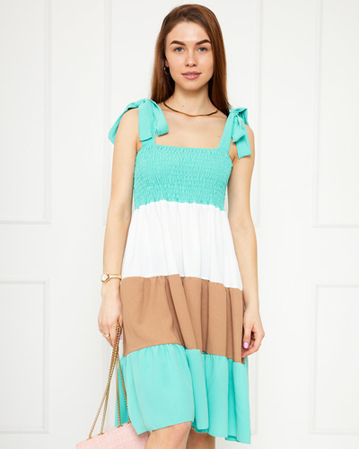 Ladies 'mint dress with tied straps - Clothing