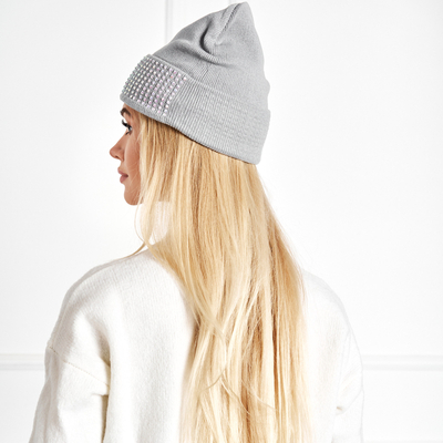 Różowa czapka z pomponem - Czapki