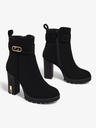 Женские ботильоны Tovia из эко-замши на каблуке-столбике