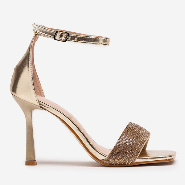 OUTLET Gold women's Enedi stiletto sandals - Footwear