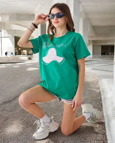 Royalfashion Sieviešu kokvilnas blūze ar rakstu