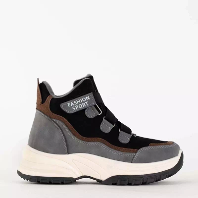 OUTLET Grey insulated women's sports shoes Filippa - Footwear